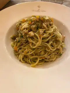 Pasta fresca con pesce di lago